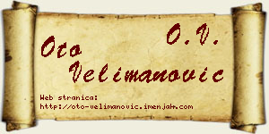 Oto Velimanović vizit kartica